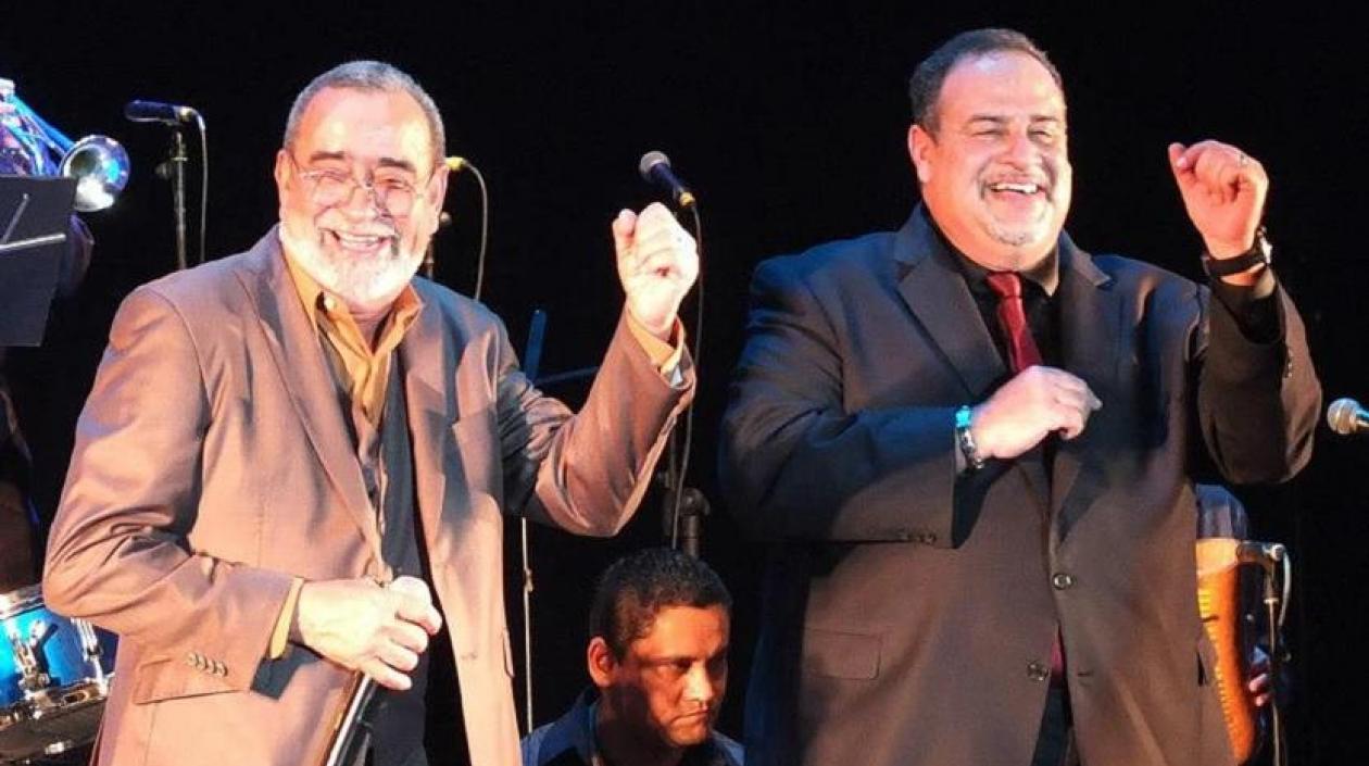 El salsero Andy Montañez y su hijo 'Andicito'.