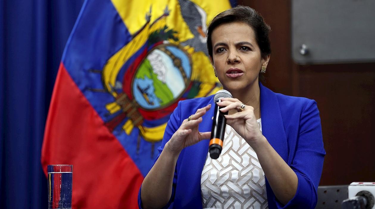 María Paula Romo, ministra del Interior de Ecuador.