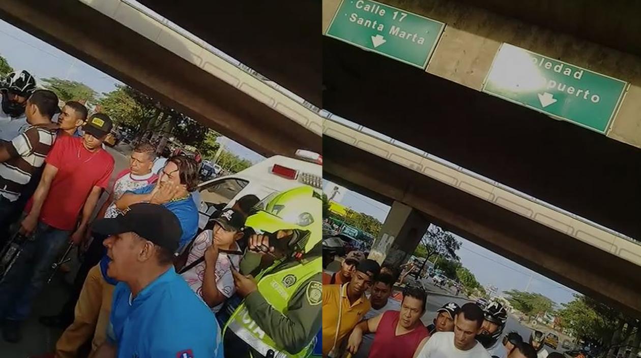 Curiosos llegaron al lugar de los hechos.