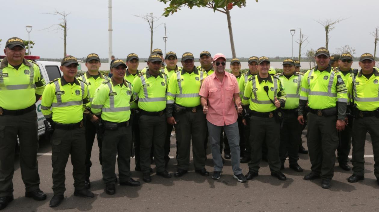 El Cuerpo Especial y el Alcalde Alejandro Char.