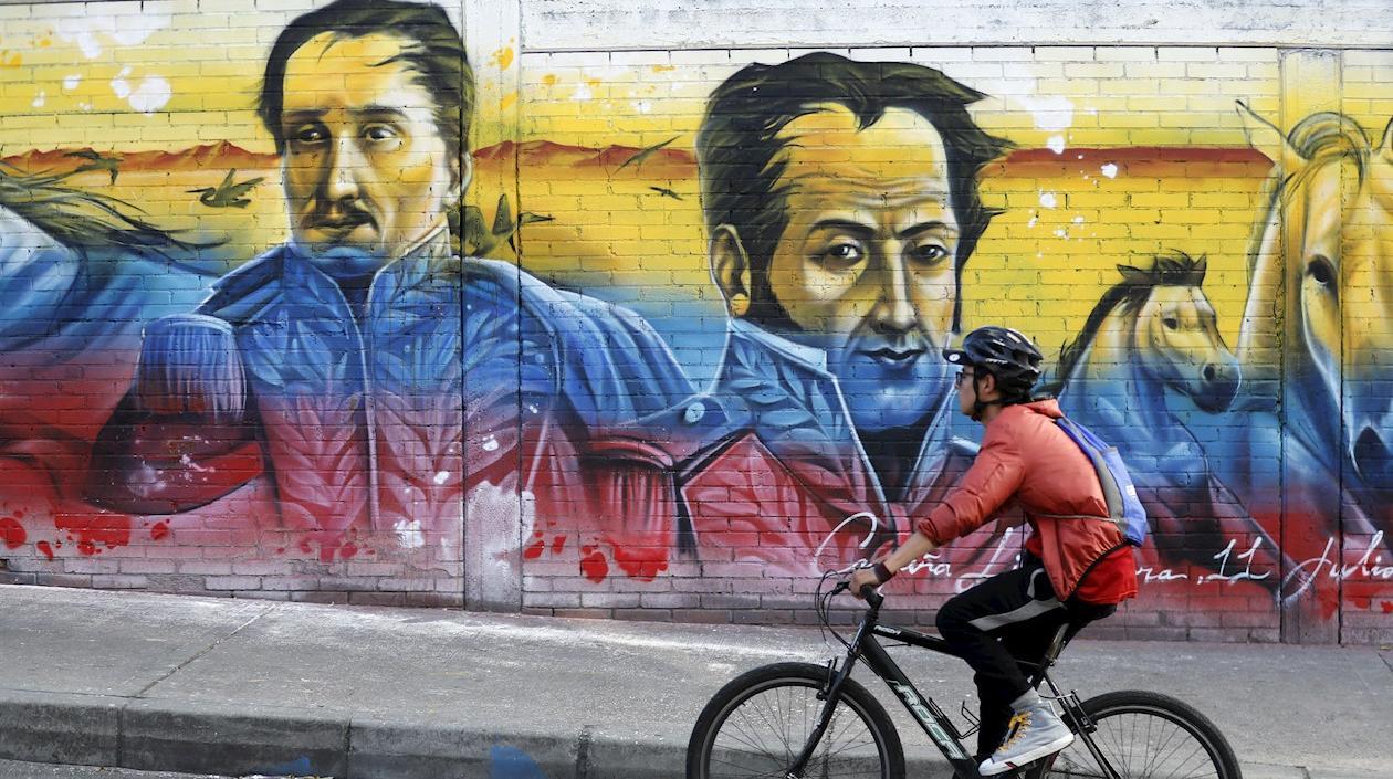 Grafiti en muro del barrio capitalino 20 de Julio.