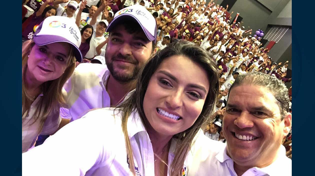 Elsa Noguera, Jaime Pumarejo, Heidy Barrera y Ernesto Crissien.