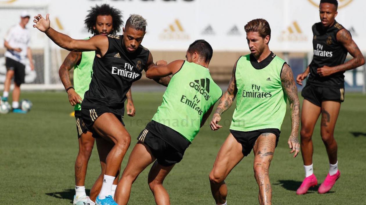 Último entrenamiento del Real Madrid.