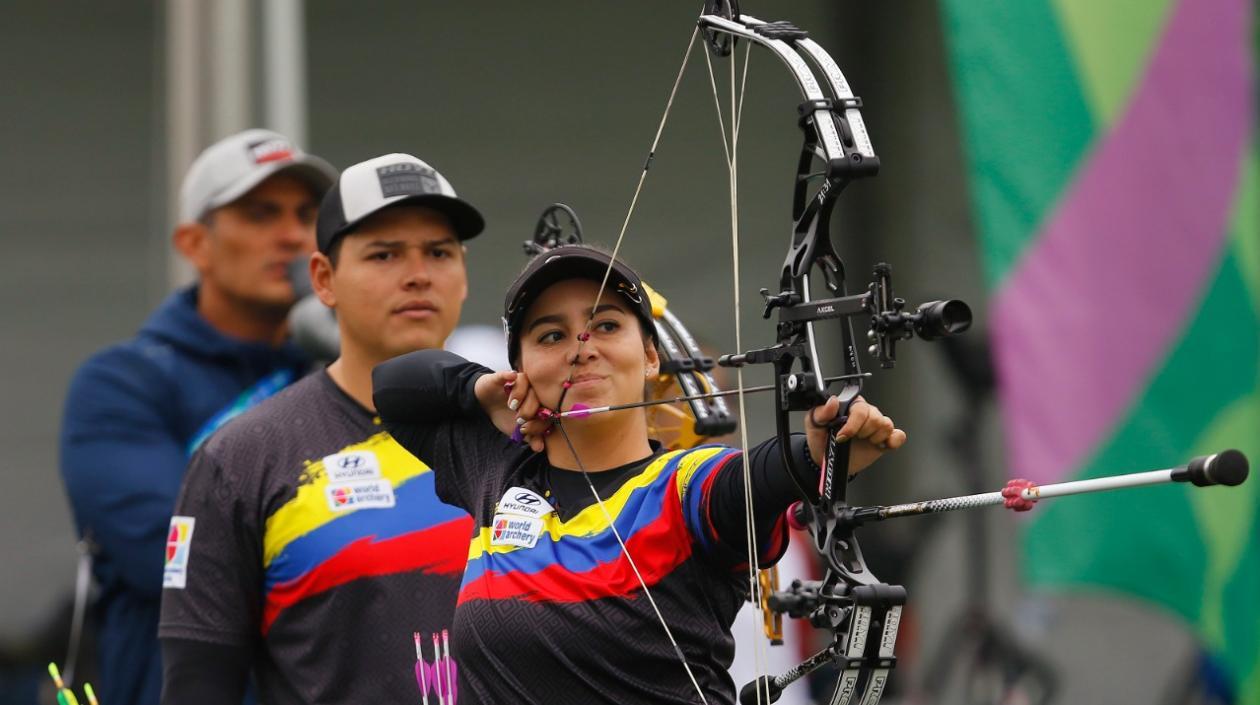 La arquera colombiana Sarah López.