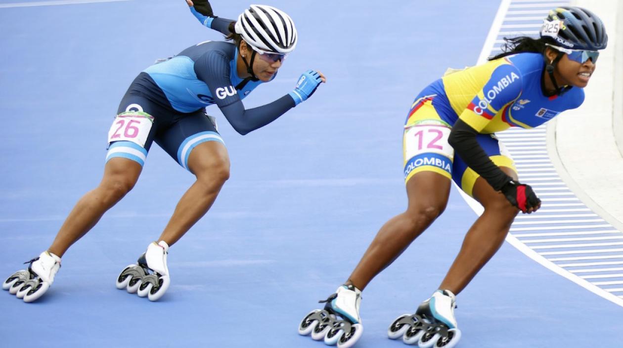 Geiny Pájaro, en plena competencia.