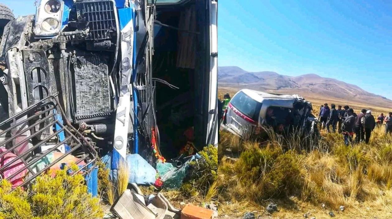 Dos vehículos chocaron de frente en la carretera Panamericana.
