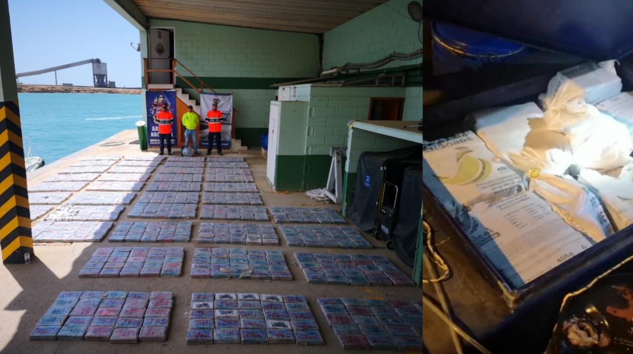 Droga incautada por la Armada Nacional.