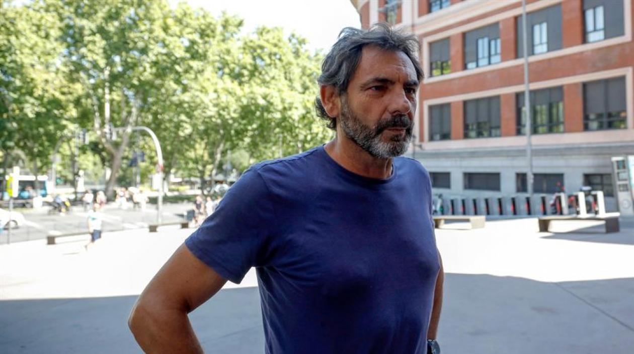 El fundador y director de la ONG Productiva Open Arms, Òscar Camps, ofrece una rueda de prensa este miércoles en Madrid.