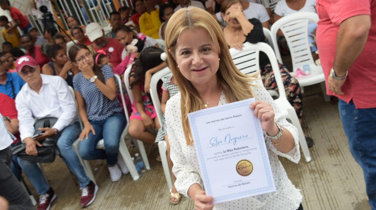 La candidata a la Gobernación del Atlántico, Elsa Noguera.