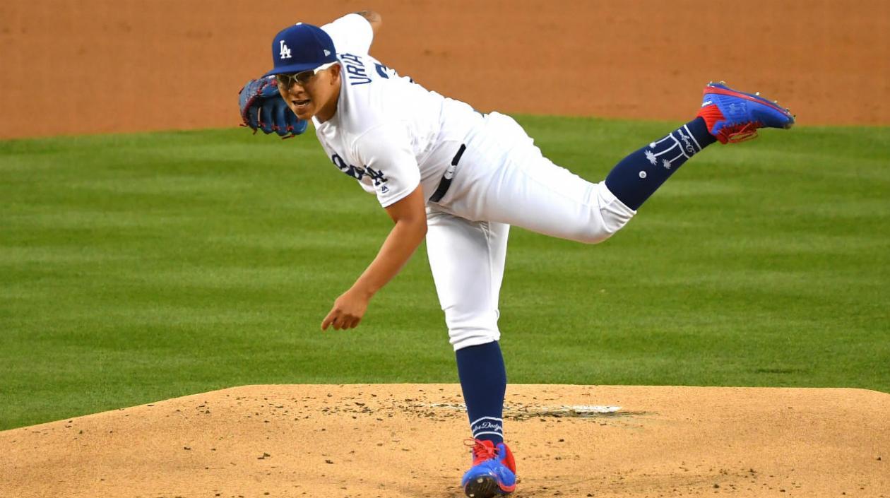 El mexicano Julio Urías, lanzador de los Dodgers. 