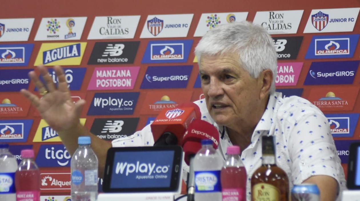 Julio Comesaña, Técnico del Junior, al final del partido.