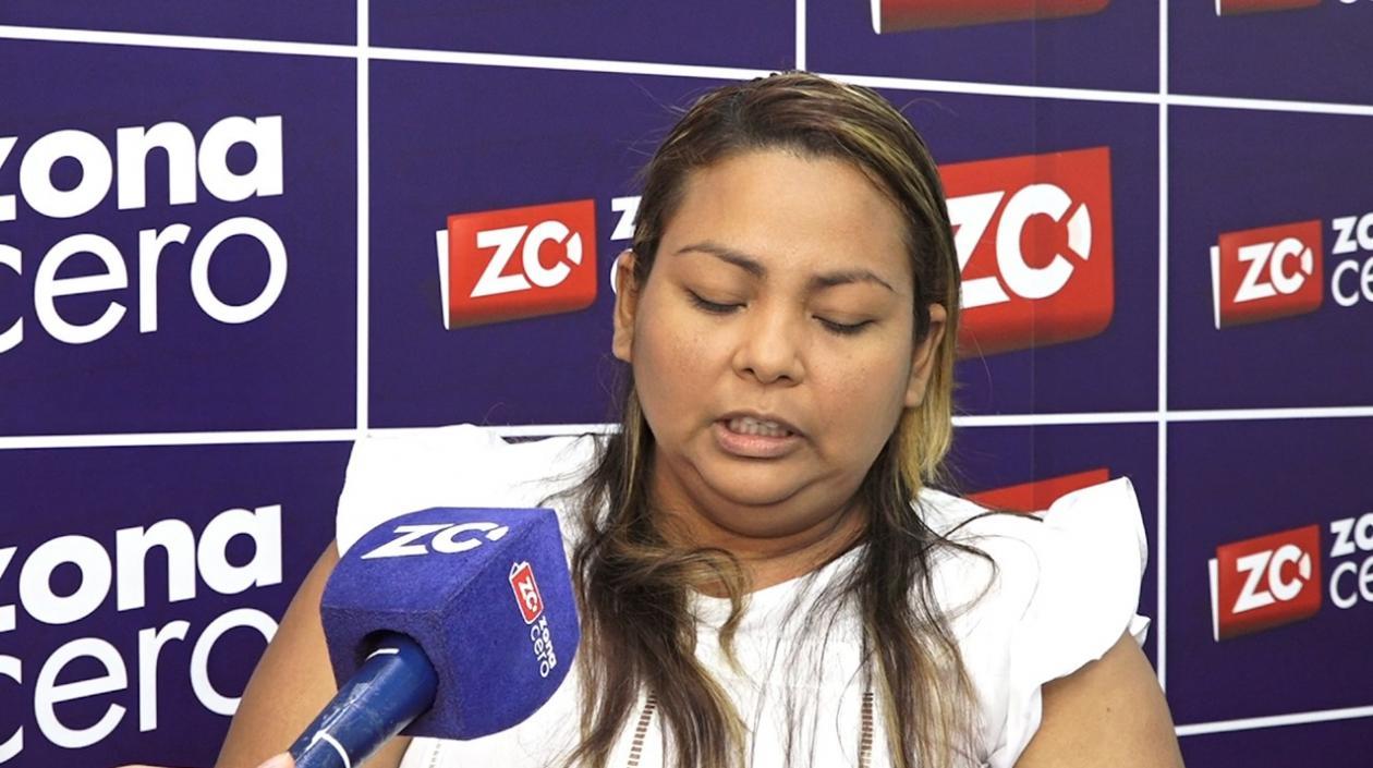 Milena Barrios Suárez, madre de María Ligia Ascón Barrios.