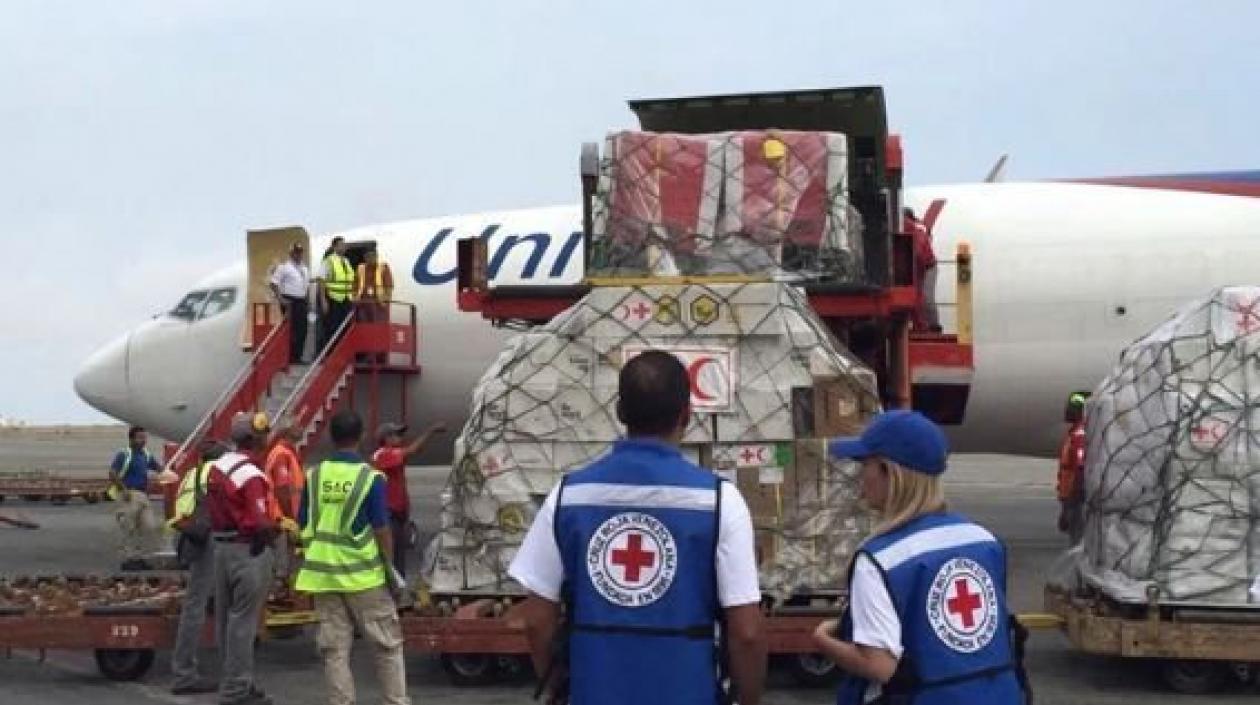 Trabajadores de la Cruz Roja de Venezuela.