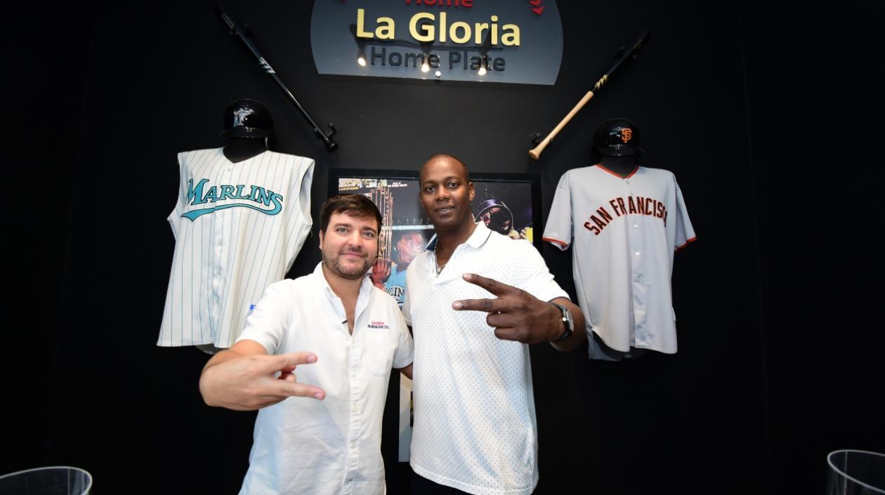 El candidato Jaime Pumarejo y Édgar Rentería.