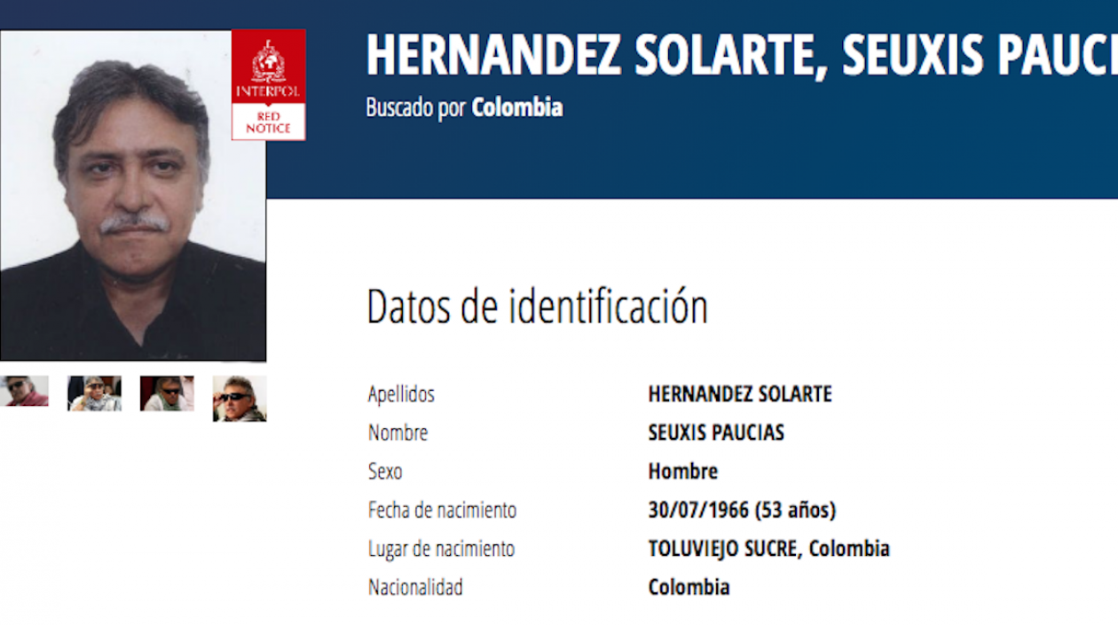 Seuxis Paucias Hernández Solarte, conocido como 'Jesús Santrich'.