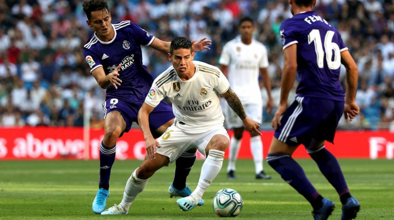 James Rodríguez, durante el partido con el Valladolid. 
