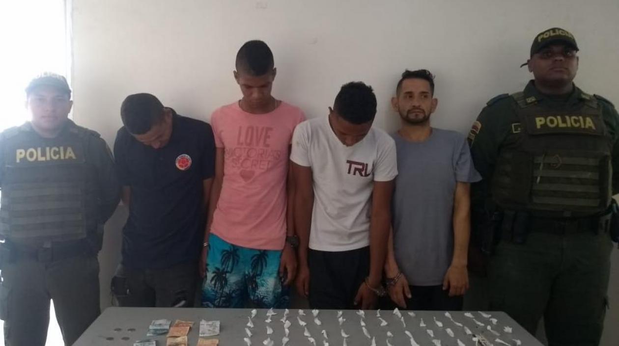 Estos son los capturados, en foto suministrada por la Policía.