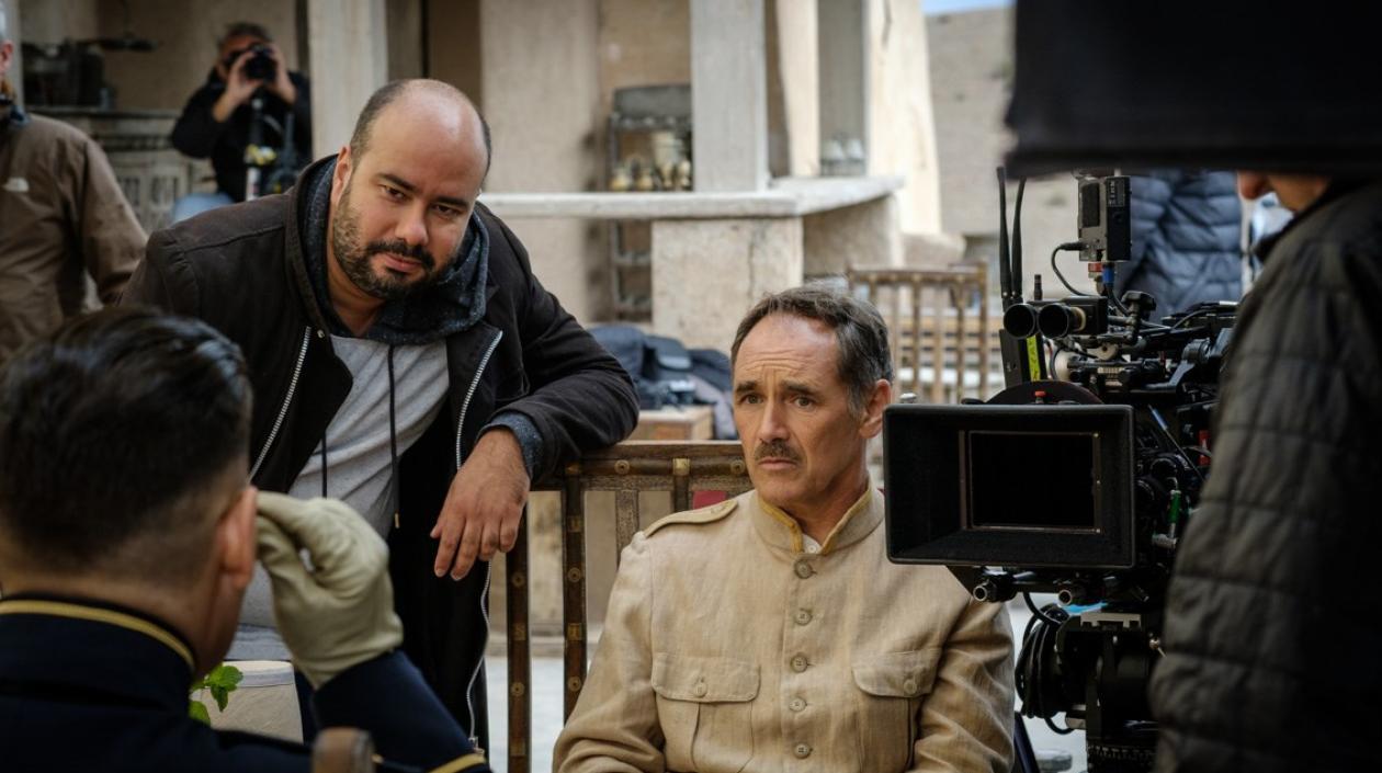 El cineasta colombiano Ciro Guerra dirigiendo la película.