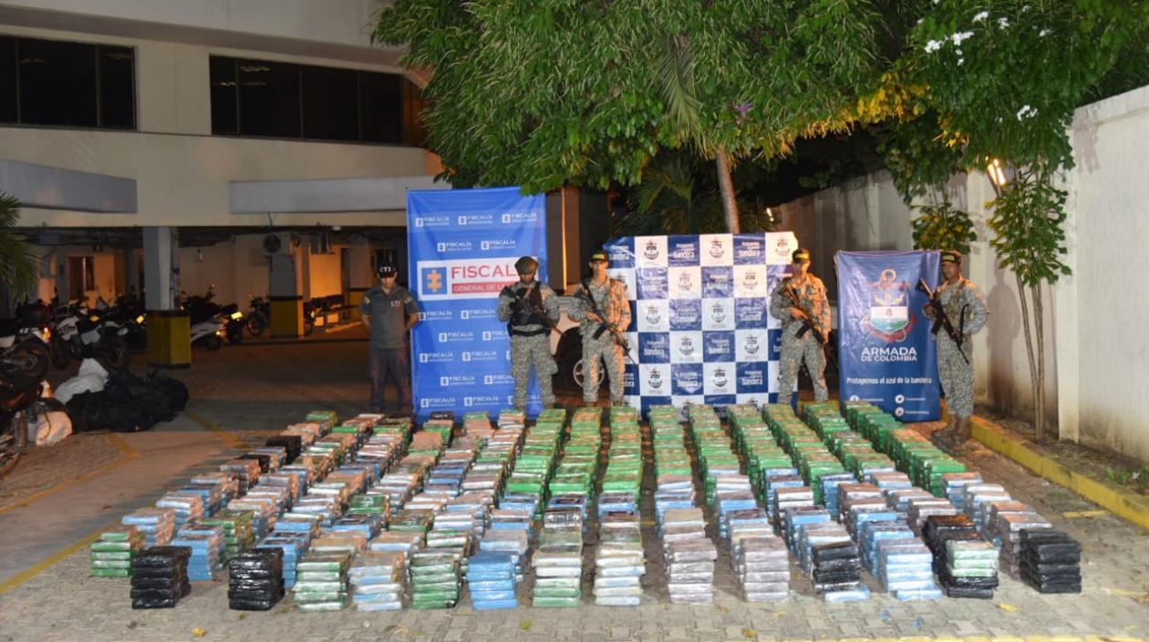 Droga incautada en Cartagena.