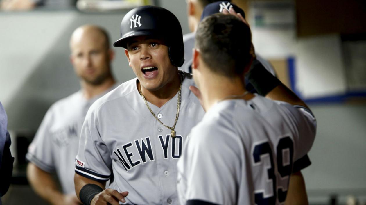 Giovanni Urshela, pelotero colombiano. 