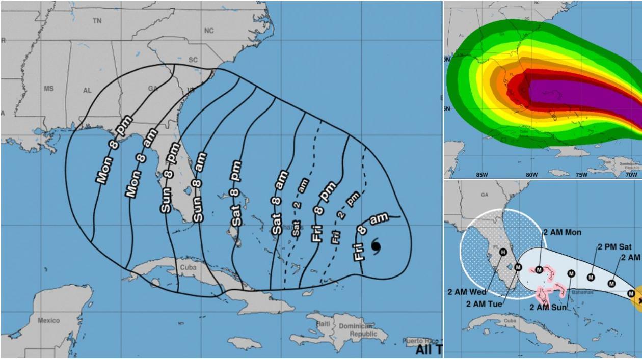 El Centro Nacional de Huracanes sigue paso a paso a Dorian.