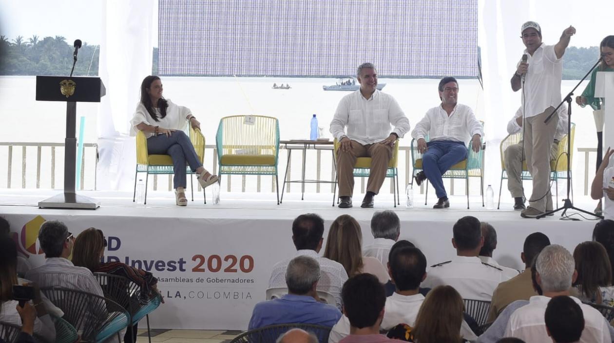 Alcalde Char en su intervención en el Malecón del Río.