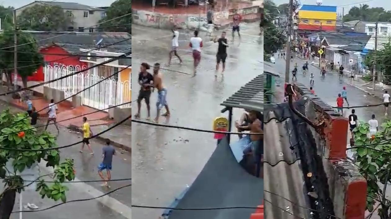 Momento del enfrentamiento.