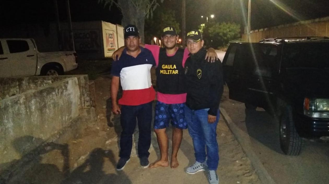 Momentos del rescate del joven estudiante.