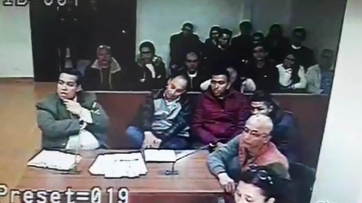 Audiencia en Paloquemao con los cinco capturados.
