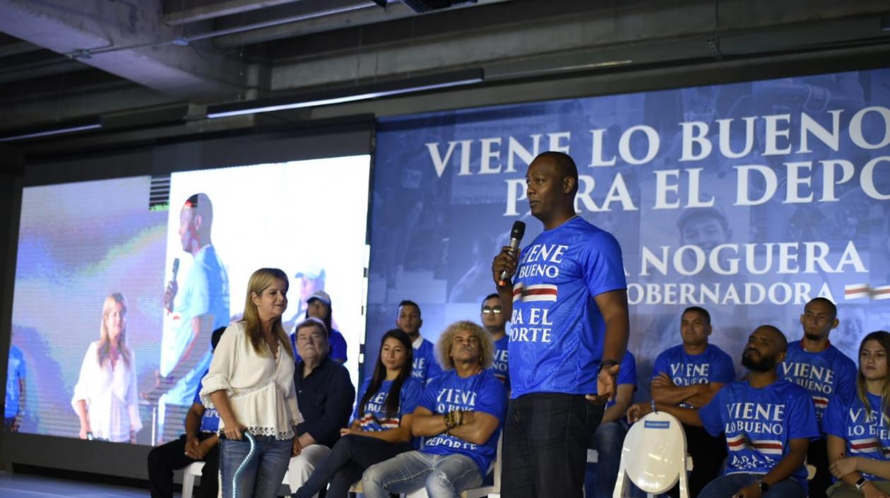 Édgar Rentería estuvo en la presentación de la Política Pública Deportiva de la candidata a la Gobernación del Atlántico.