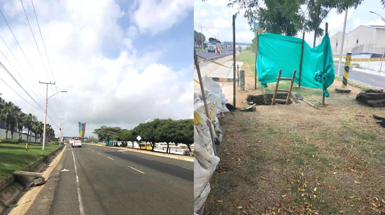 Trabajos para el montaje de la cuestionada antena de Tigo.
