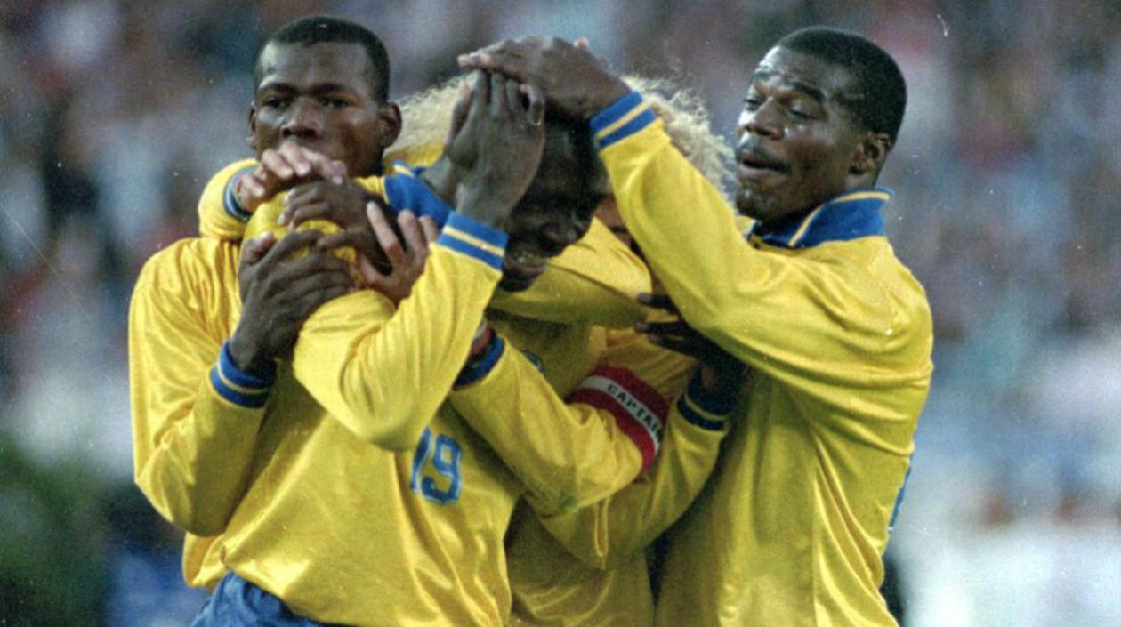 Freddy Rincón, Faustino Asprilla, Carlos Valderrama y Adolfo Valencia.