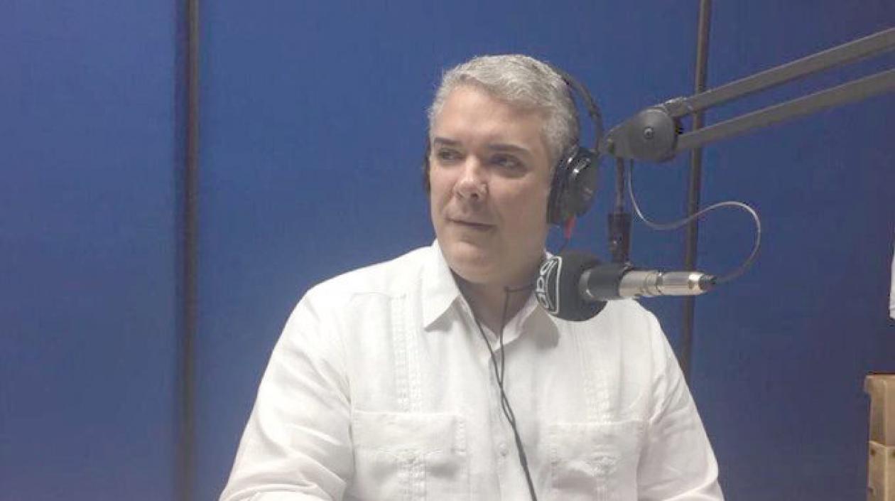 Iván Duque, presidente de Colombia, en diálogo con el periodista Ventura Díaz, de Emisoras ABC.