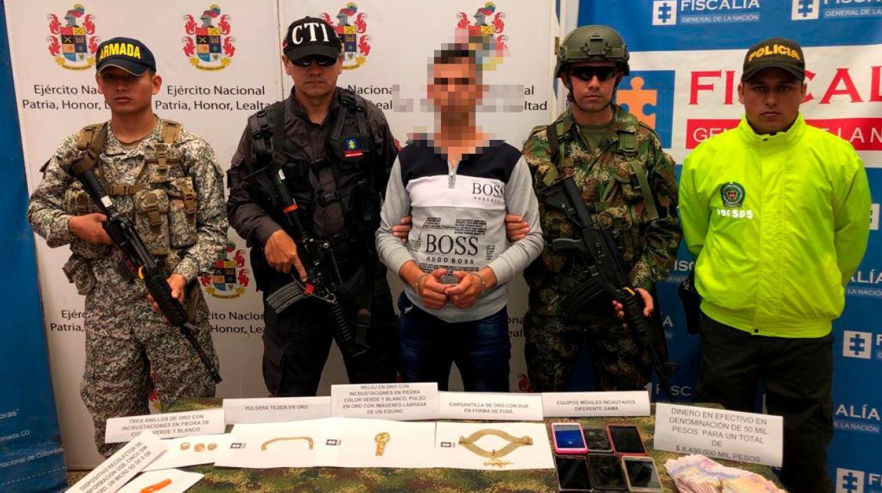 Alias 'Pico Pasto' fue capturado en operativo conjunto del Ejército, la Policía, la Armada y el CTI de la Fiscalía.