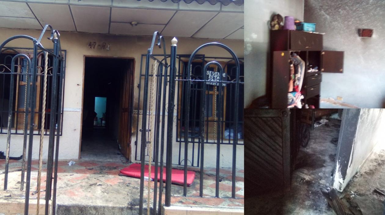 Así quedó la vivienda.