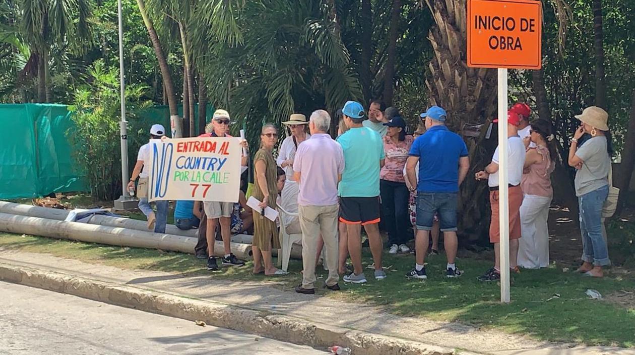 Protesta de los vecinos del Country Club.