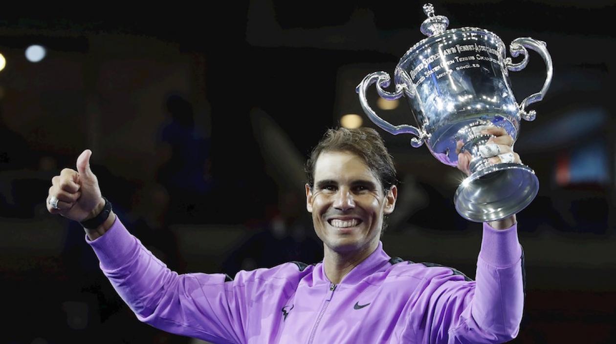 La celebración de Rafael Nadal.