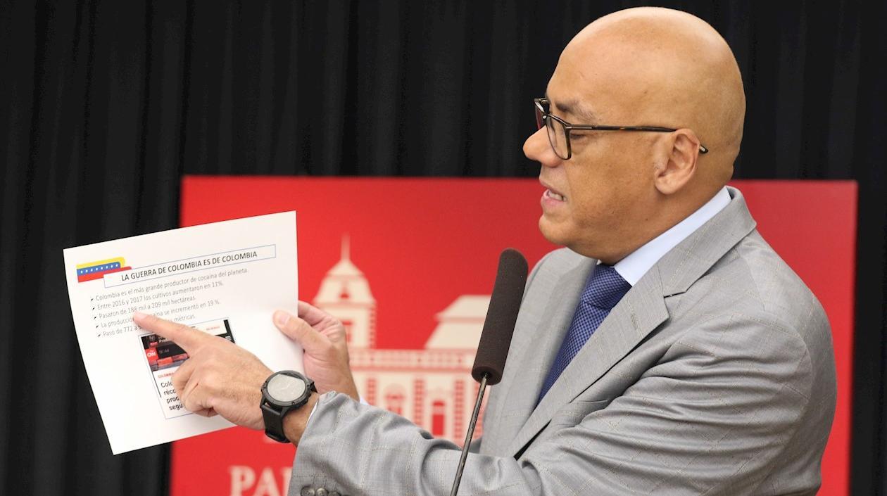 El ministro de Información de Venezuela, Jorge Rodríguez.