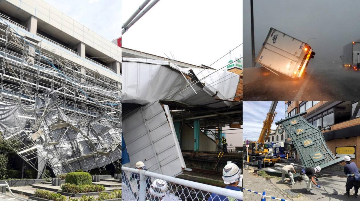 Un tifón castigó a primera de hoy la costa central de Japón, incluida Tokio.