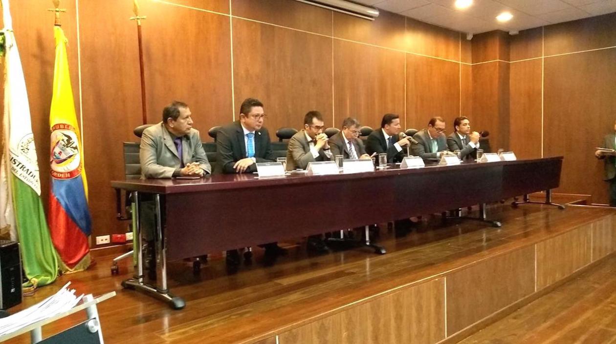 Magistrados del CNE en plena audiencia.