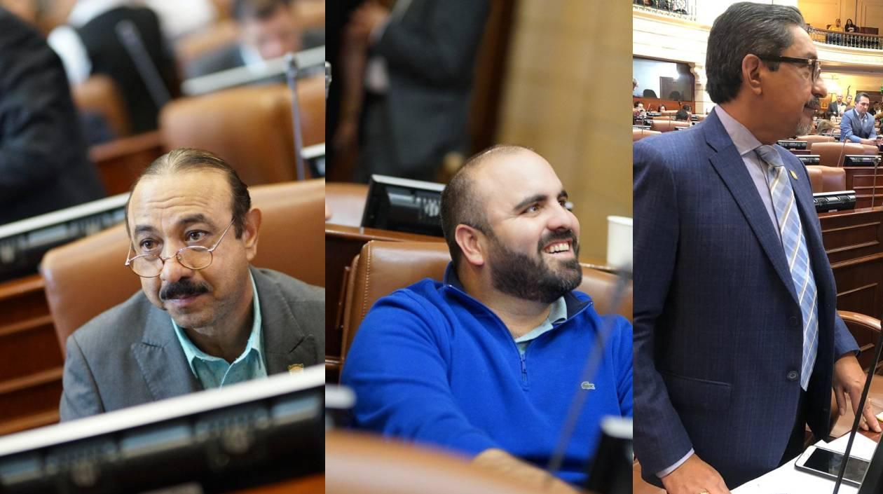 Eliécer Salazar López, José Amar y Modesto Aguilera, congresistas de la región Caribe.