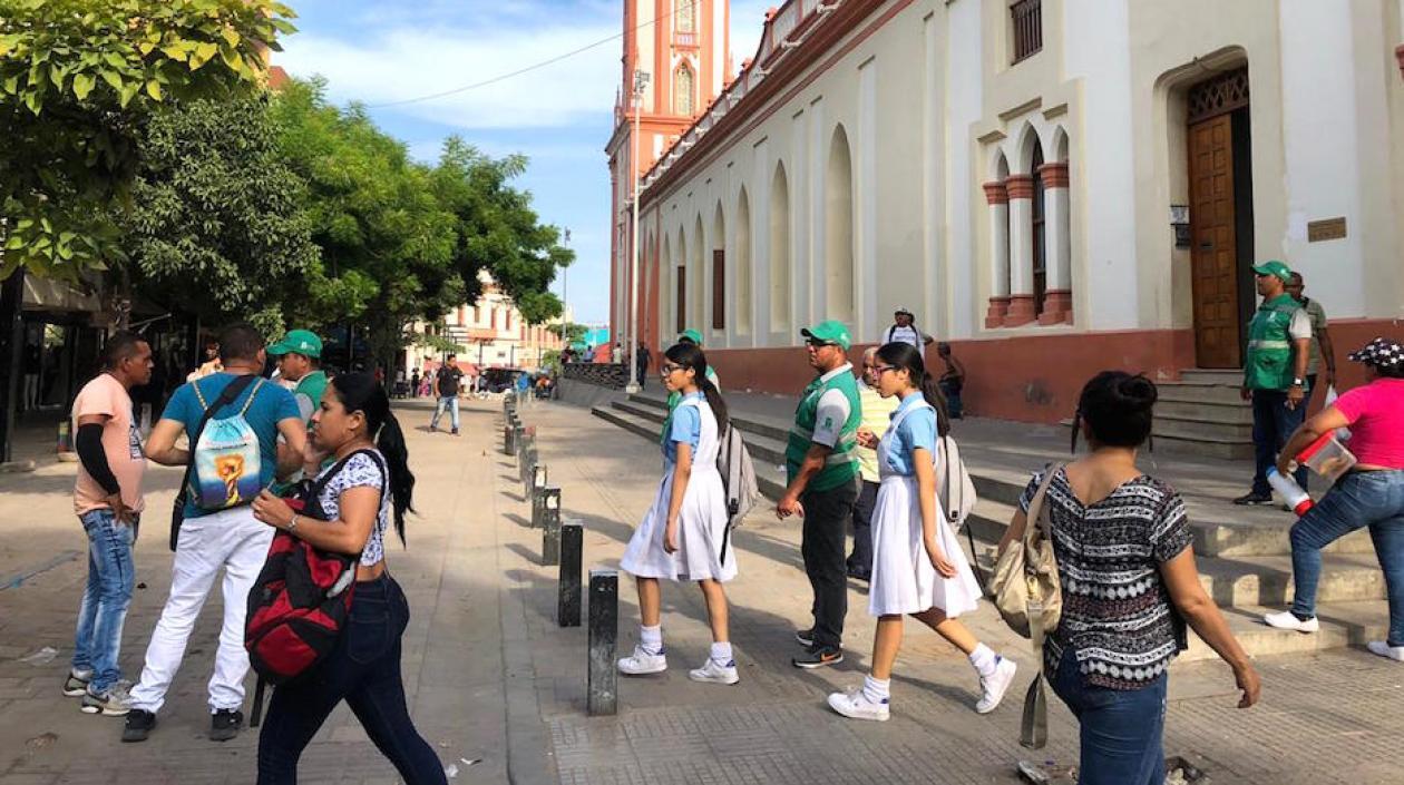 El público disfrutando del espacio público recuperado.