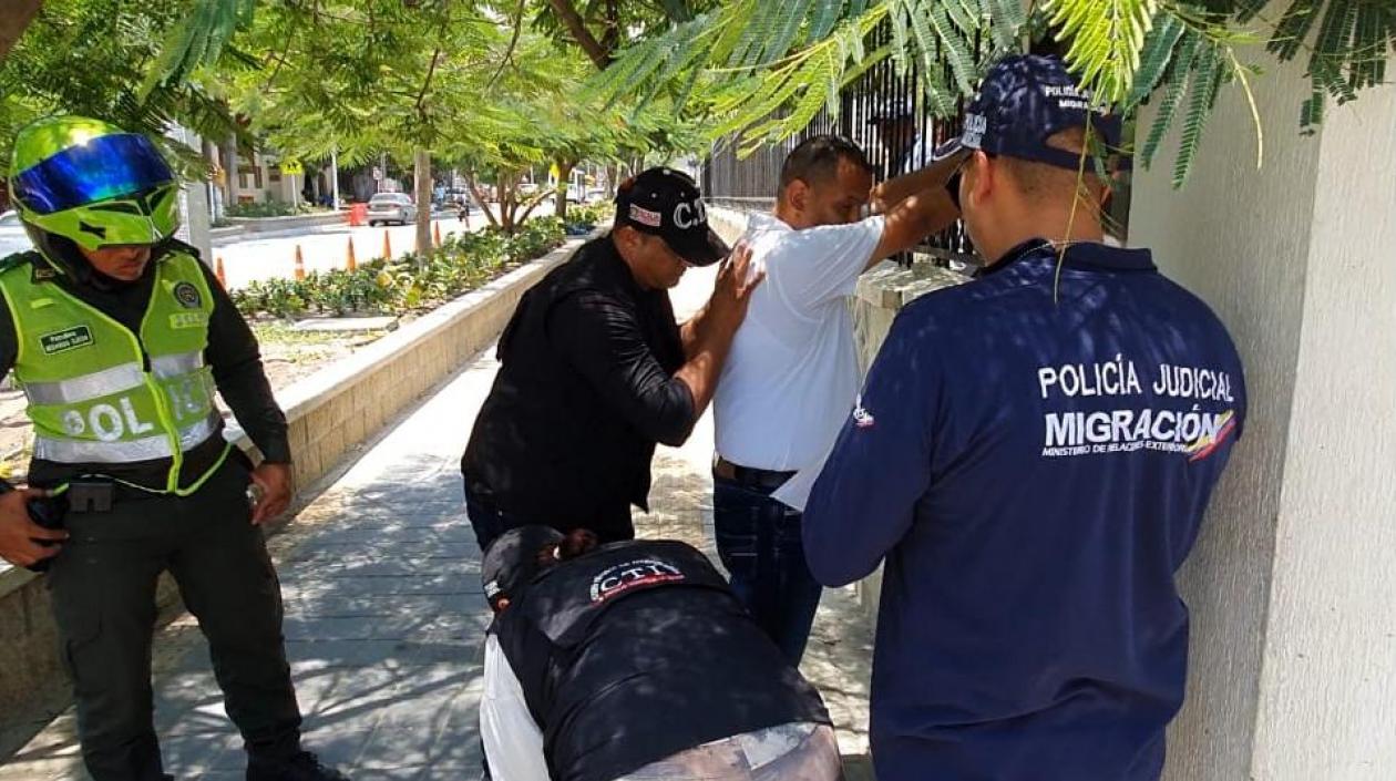 Momento de la captura de Freddy Alexánder Castro Bowen.