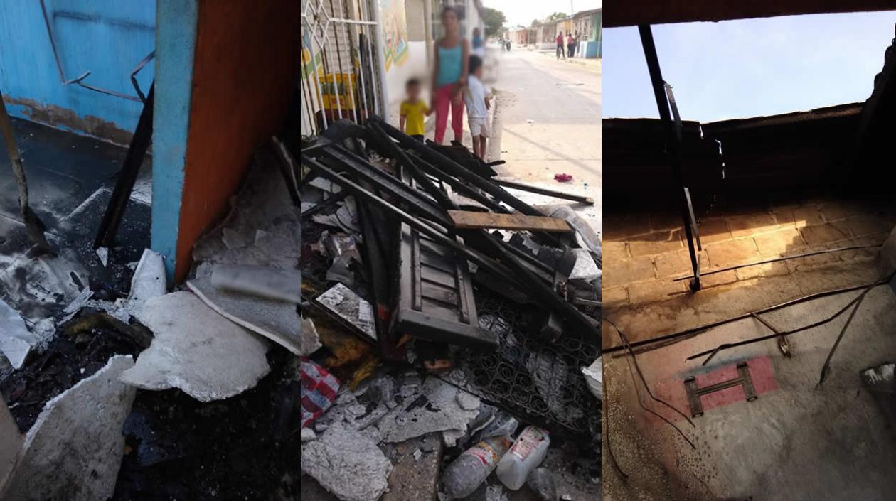 Estado en que quedaron las casas afectadas.