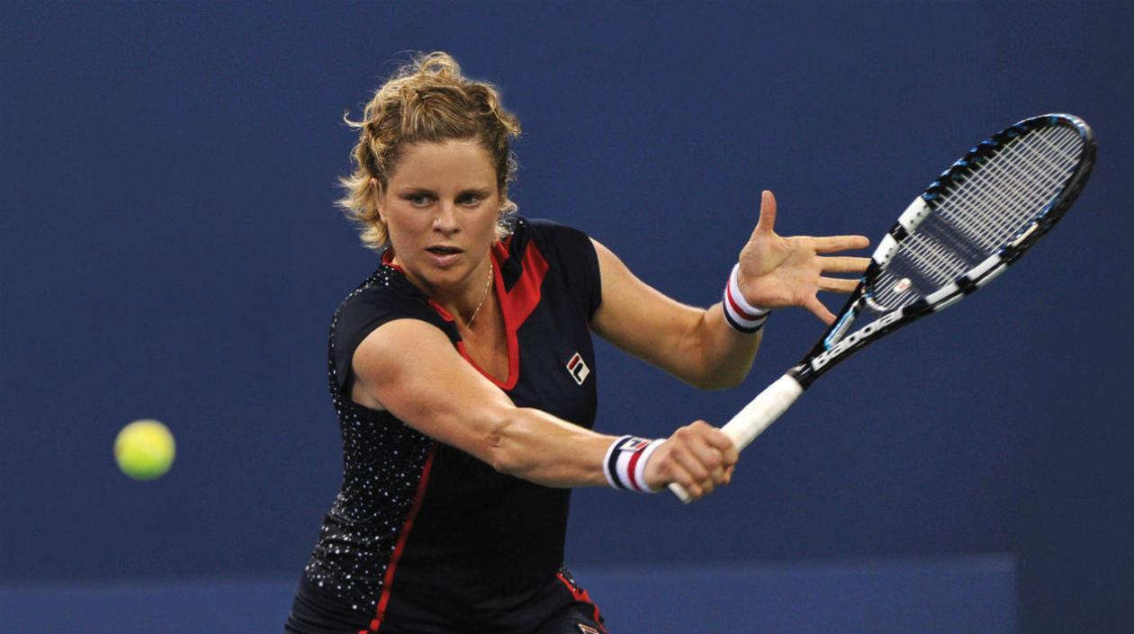 Kim Clijsters, tenista belga. 