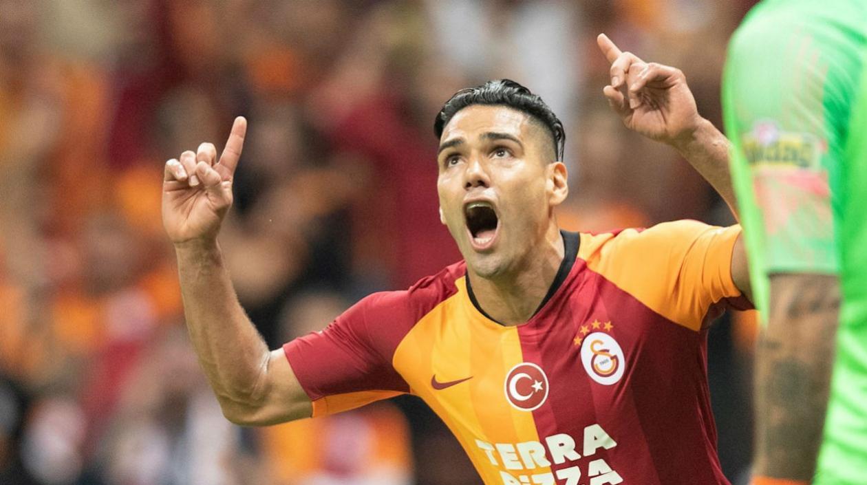 Falcao García celebra su primer gol en Turquía. 