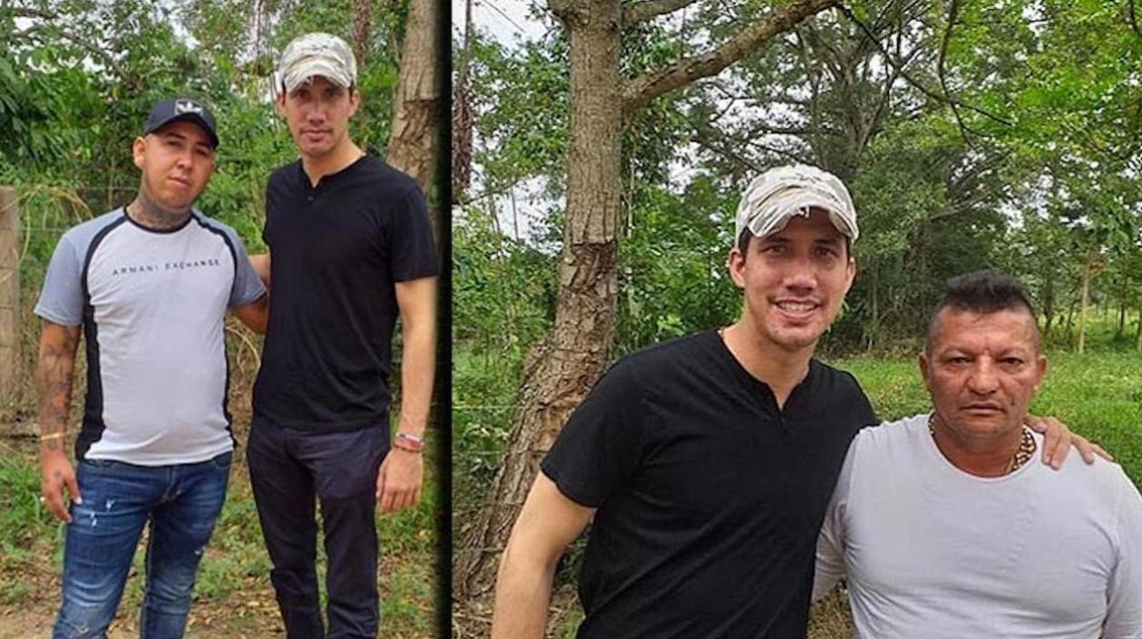 Juan Guaidó con los integrantes de 'Los Rastrojos'.