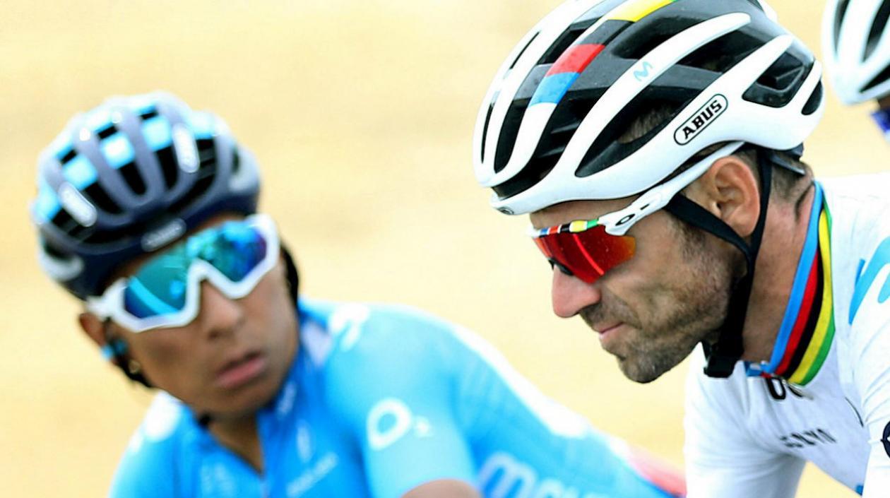 Alejandro Valverde y Nairo Quintana, jefes de filas del Movistar.
