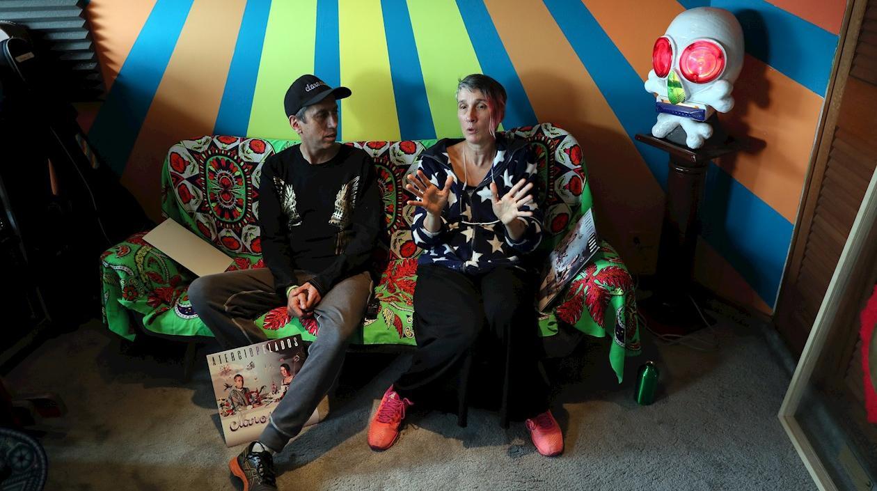 Integrantes de la banda de rock Aterciopelados.