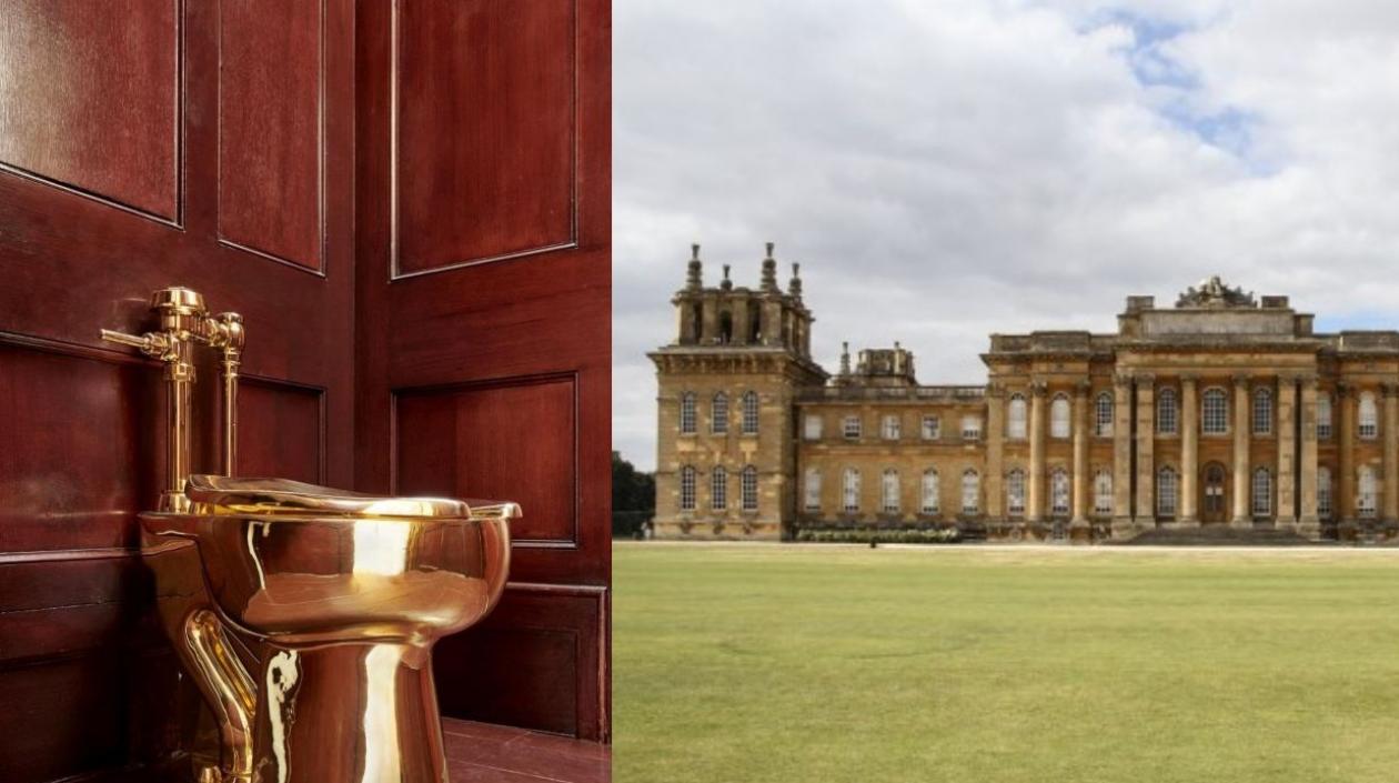 Robaron inodoro de oro del Palacio del Blenheim Palace.